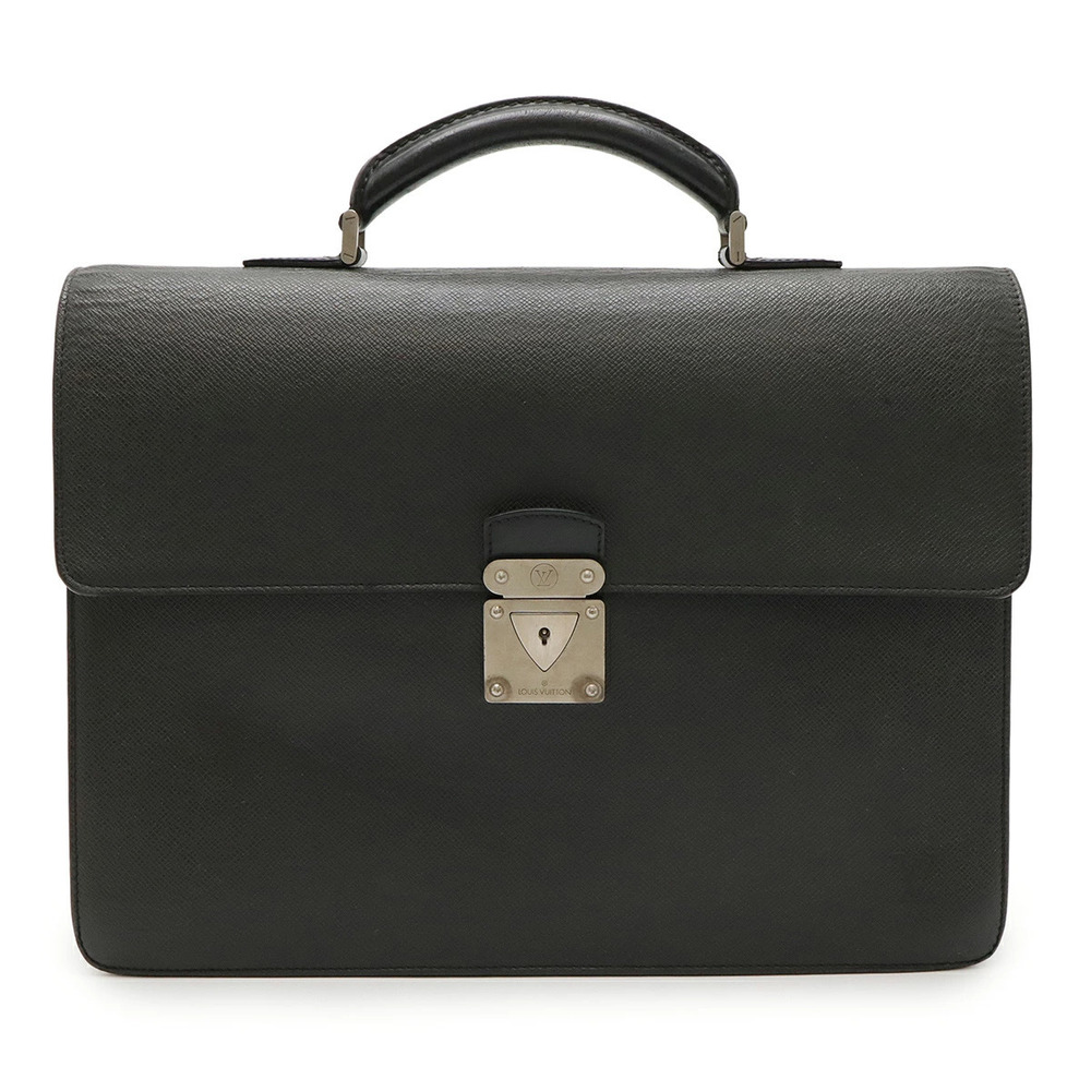 LOUIS VUITTON Taiga Laguito Bag Briefcase Business Leather Ardoise Black Key